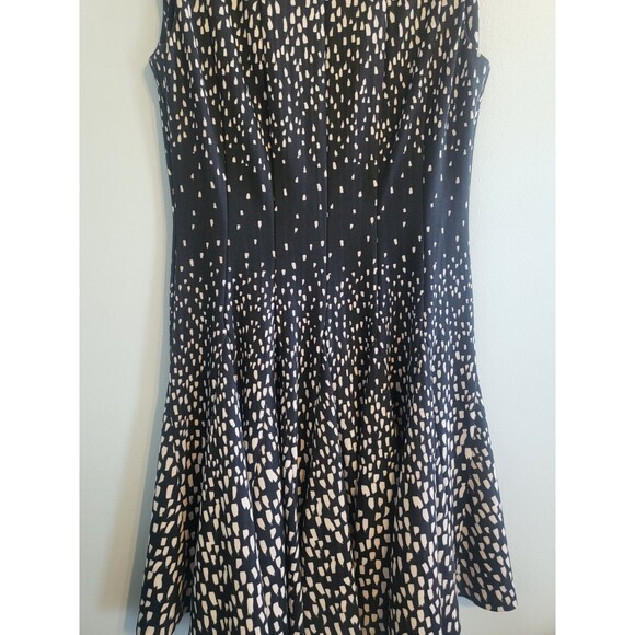 Eliza J. Black and White Sleeveless Polka Dot Swing Dress Size 4 Dancing Party - Picture 6 of 11